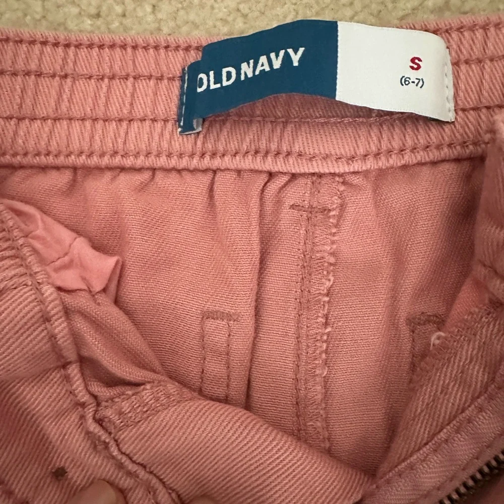 Baggy Cargo Pants For Girls, Soft Pink Sz S (6-7) Like New